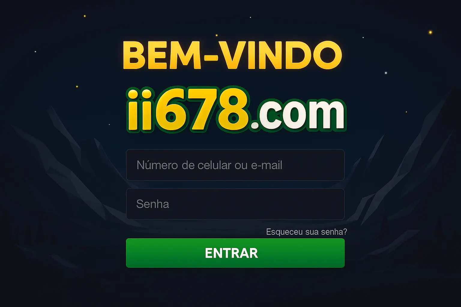 Criar uma nova Conta no plataforma ii678.com